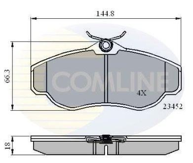 - Гальмівні колодки до дисків COMLINE CBP0162 (фото 1)