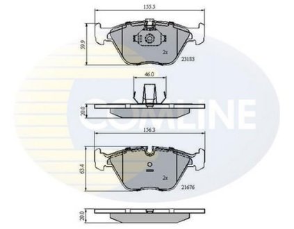 - Гальмівні колодки до дисків COMLINE CBP01744