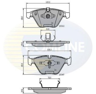 - Гальмівні колодки до дисків COMLINE CBP02033 (фото 1)