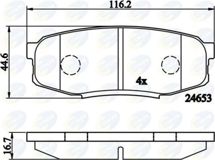 - Гальмівні колодки до дисків COMLINE CBP02124