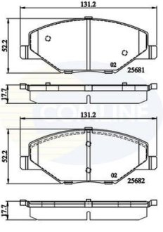 - Гальмівні колодки до дисків COMLINE CBP02126