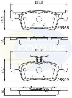 - Гальмівні колодки до дисків COMLINE CBP02233 (фото 1)