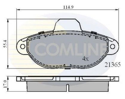 - Гальмівні колодки до дисків COMLINE CBP0509 (фото 1)