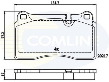 - Гальмівні колодки до дисків COMLINE CBP06030