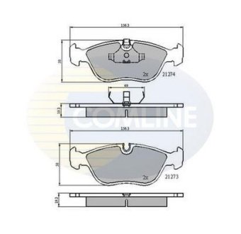 - Гальмівні колодки до дисків COMLINE CBP0719 (фото 1)