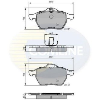 - Гальмівні колодки до дисків COMLINE CBP0749 (фото 1)