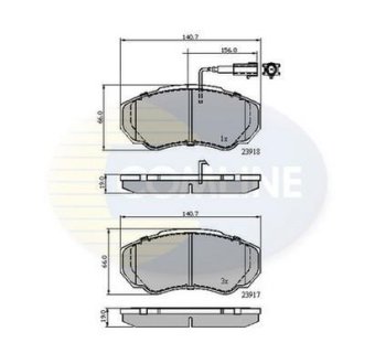 - Гальмівні колодки до дисків COMLINE CBP11040 (фото 1)