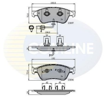 - Гальмівні колодки до дисків COMLINE CBP11740 (фото 1)