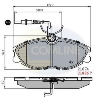 - Гальмівні колодки до дисків COMLINE CBP1340 (фото 1)