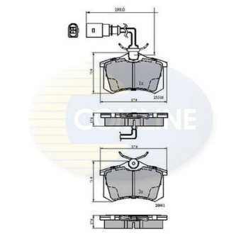 - Гальмівні колодки до дисків COMLINE CBP1797 (фото 1)