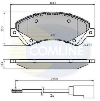 - Гальмівні колодки до дисків COMLINE CBP21511 (фото 1)