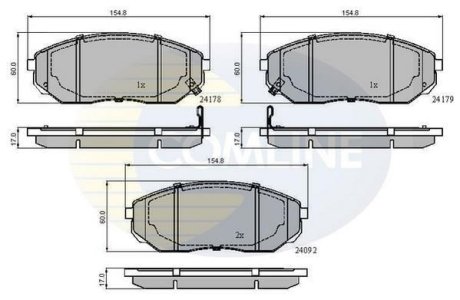 - Гальмівні колодки до дисків COMLINE CBP31178