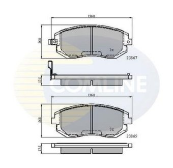 - Гальмівні колодки до дисків COMLINE CBP31208