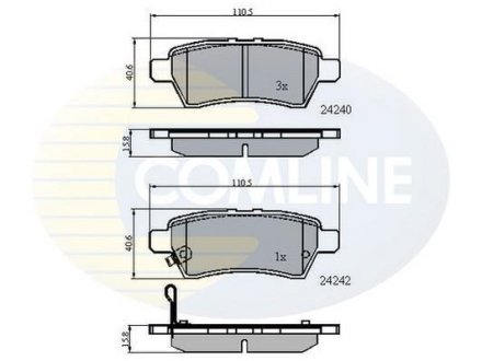 - Гальмівні колодки до дисків COMLINE CBP31518