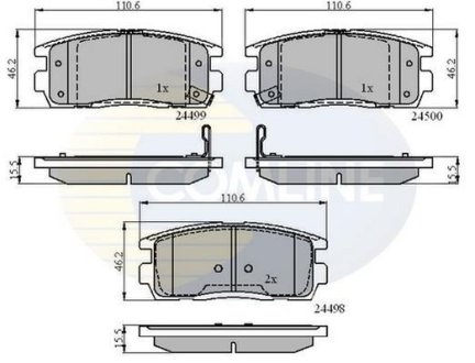 - Гальмівні колодки до дисків COMLINE CBP31580 (фото 1)