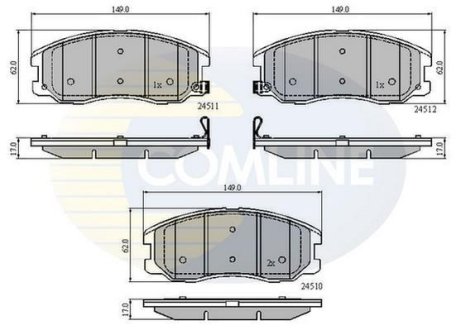 - Гальмівні колодки до дисків COMLINE CBP31582