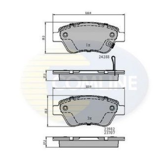 - Гальмівні колодки до дисків COMLINE CBP31594 (фото 1)