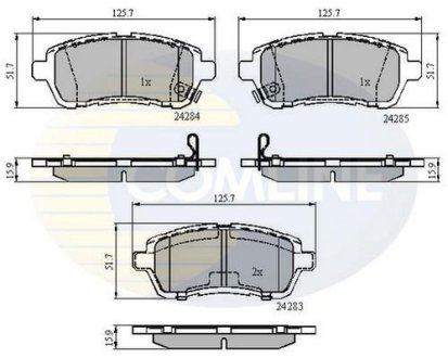 - Гальмівні колодки до дисків COMLINE CBP31620