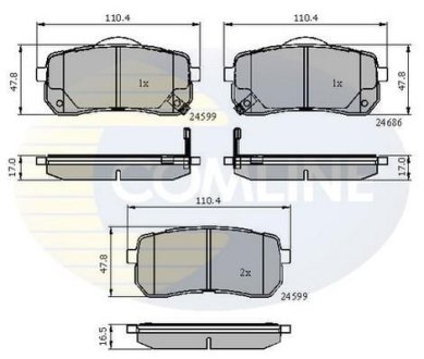 - Гальмівні колодки до дисків COMLINE CBP31675 (фото 1)