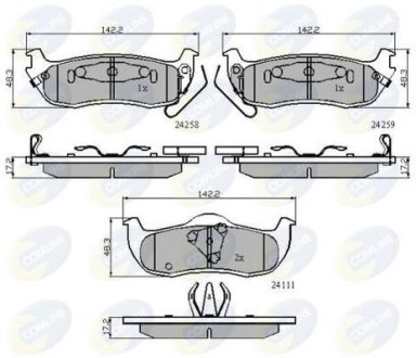 - Гальмівні колодки до дисків COMLINE CBP31734 (фото 1)