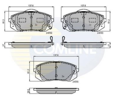 - Гальмівні колодки до дисків COMLINE CBP31768 (фото 1)