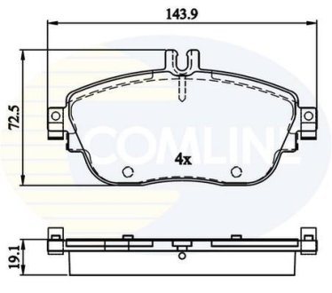 - Гальмівні колодки до дисків COMLINE CBP32208 (фото 1)