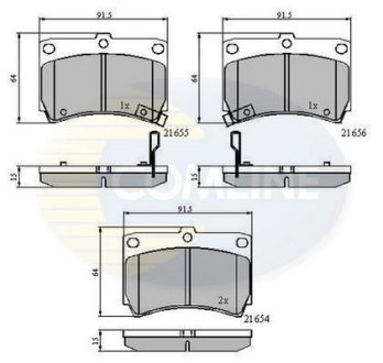 - Гальмівні колодки до дисків COMLINE CBP3245