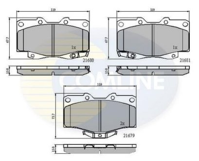 - Гальмівні колодки до дисків COMLINE CBP3333 (фото 1)