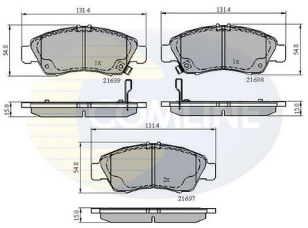 - Гальмівні колодки до дисків COMLINE CBP3556 (фото 1)