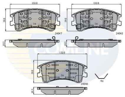 - Гальмівні колодки до дисків COMLINE CBP3950