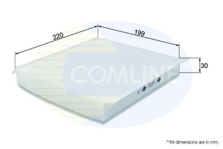 - ФІЛЬТР салону (аналогWP9104/LA119) COMLINE EKF206