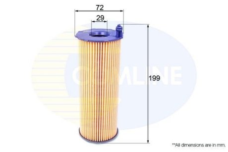 - ФІЛЬТР оливи (аналогWL7486/OX196/3D) COMLINE EOF244