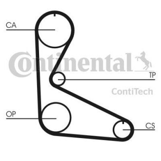 Ремень зубчатый (довж. 60-150) Contitech CT 626