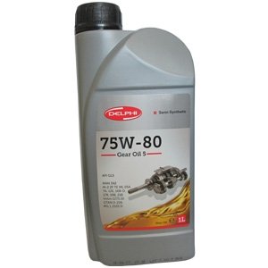 Трансмиссионное масло Gear Oil 5 GL-5 75W-80 полусинтетическое 1 л Delphi 28344397 (фото 1)