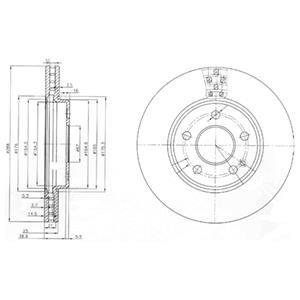 Тормозной диск 2шт в упаковке Delphi BG3909