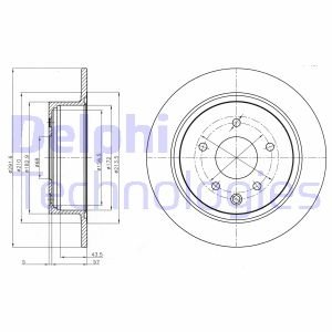 TARCZA HAM.NISSAN JUKE 06- TYL Delphi BG4108C