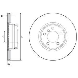 _диск тормозной передний к-кт 2шт. 330 mm bmw f30 2.8i 11> Delphi BG4458C