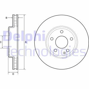 Гальмiвнi диски фарбованi Delphi BG4646C