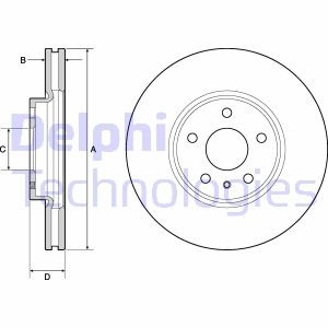 Гальмiвнi диски фарбованi Delphi BG4702C