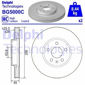 TARCZA HAMULCOWA PRZOD Delphi BG5000C