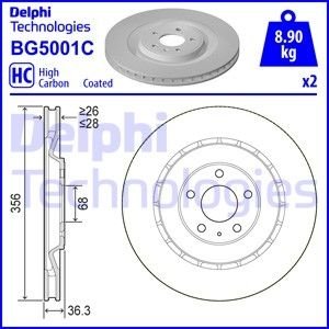 TARCZA HAMULCOWA TYL Delphi BG5001C