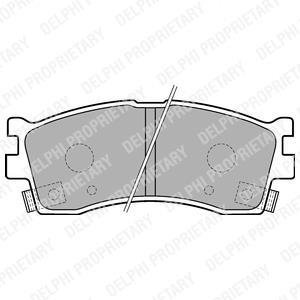 Колодка тормозная набор Delphi LP1702