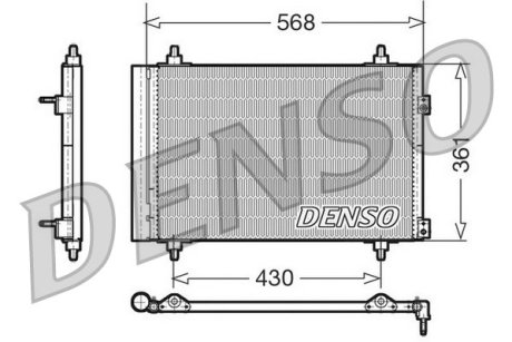 Радиатор кондиціонера (Конденсатор) DENSO DCN07008 (фото 1)