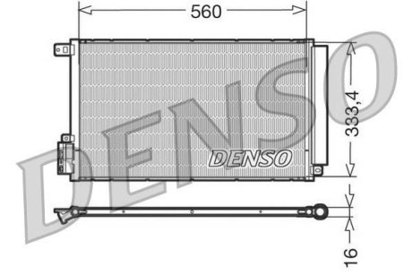 Конденсатор кондицiонера FIAT Doblo "1,4 "10>> DENSO DCN13109 (фото 1)