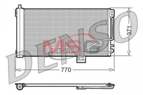 Радиатор кондиціонераMERCEDES-BENZ SLK-CLASS (R171) 04-11,CLK-CLASS (C209) 02-09,CLK-CLASS (A209) 03-10 DENSO DCN17014 (фото 1)