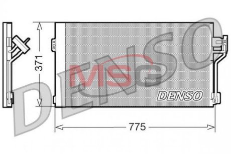 Радиатор кондиціонера DENSO DCN17050 (фото 1)