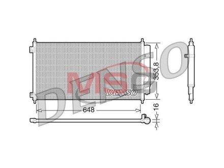 Радиатор кондиціонера (Конденсатор) DENSO DCN40010