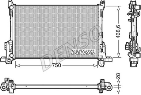 Радиатор охолоджування DENSO DRM09175