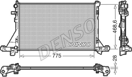 Радиатор NISSAN/OPEL/RENAULT NV400/Movano/Master "10>> - знято з виробництва DENSO DRM23112