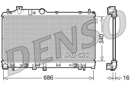 Радиатор охолоджування DENSO DRM36009